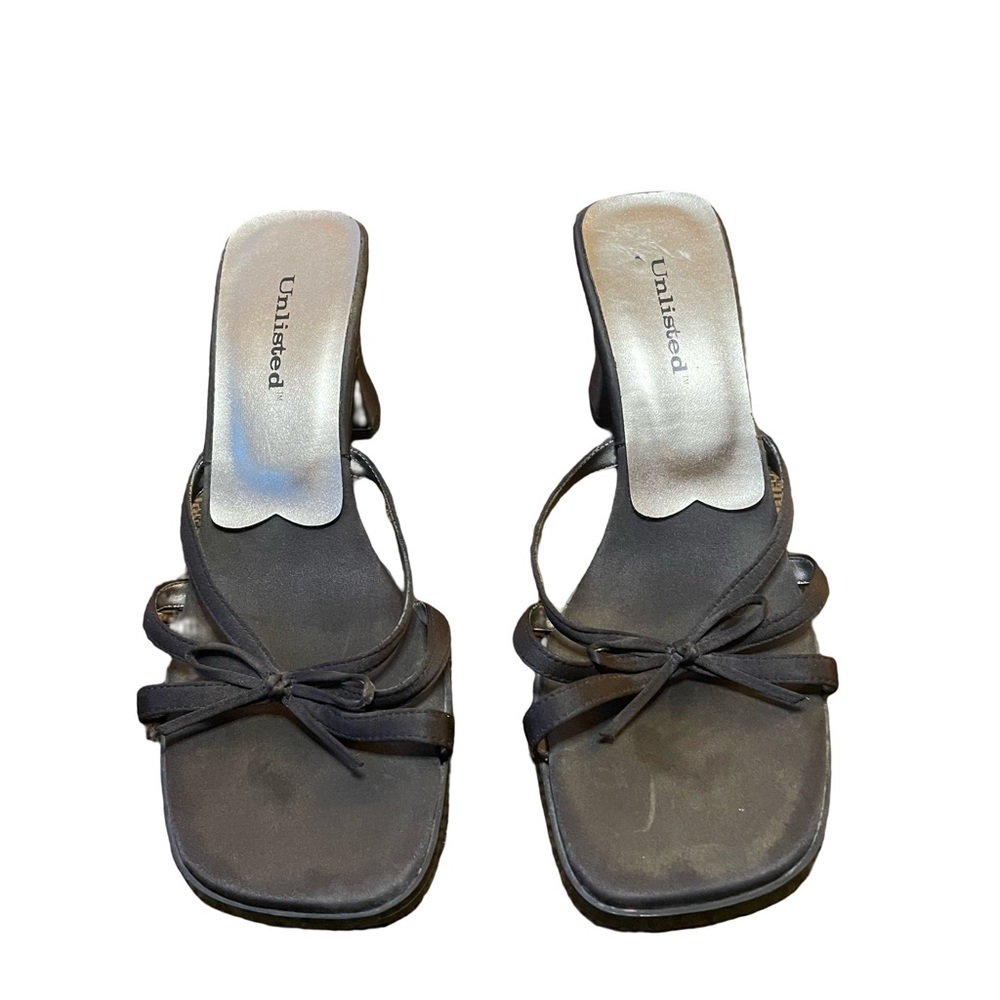 Unlisted Date Party Black Heels with Bow